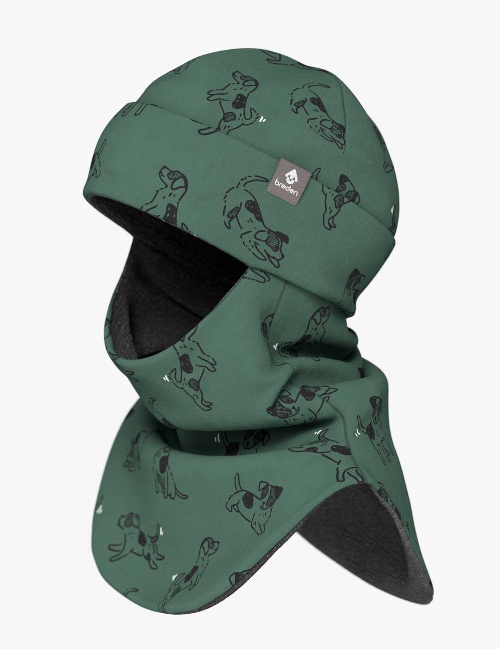 Breden Lasten merinovillainen talvihattu - Brem, Green dogs