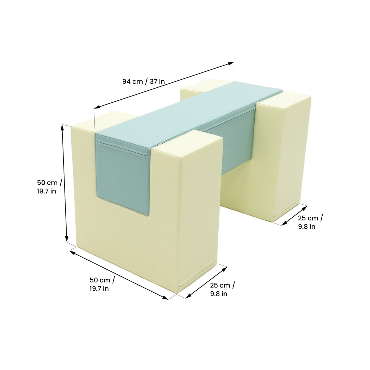 IGLU Soft Play Tasapainosilta-Light Pastel-mitat