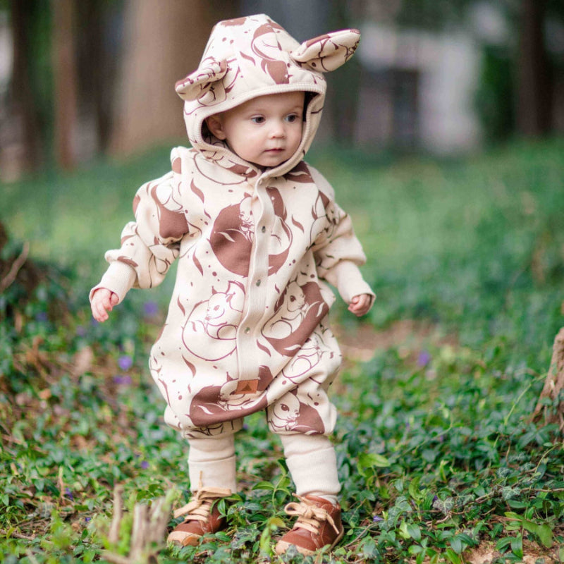 Zezuzulla-Lasten jumpsuit hupulla ja korvilla-orava