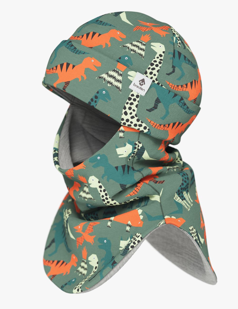 Lasten merino balaclava - dinosaurukset