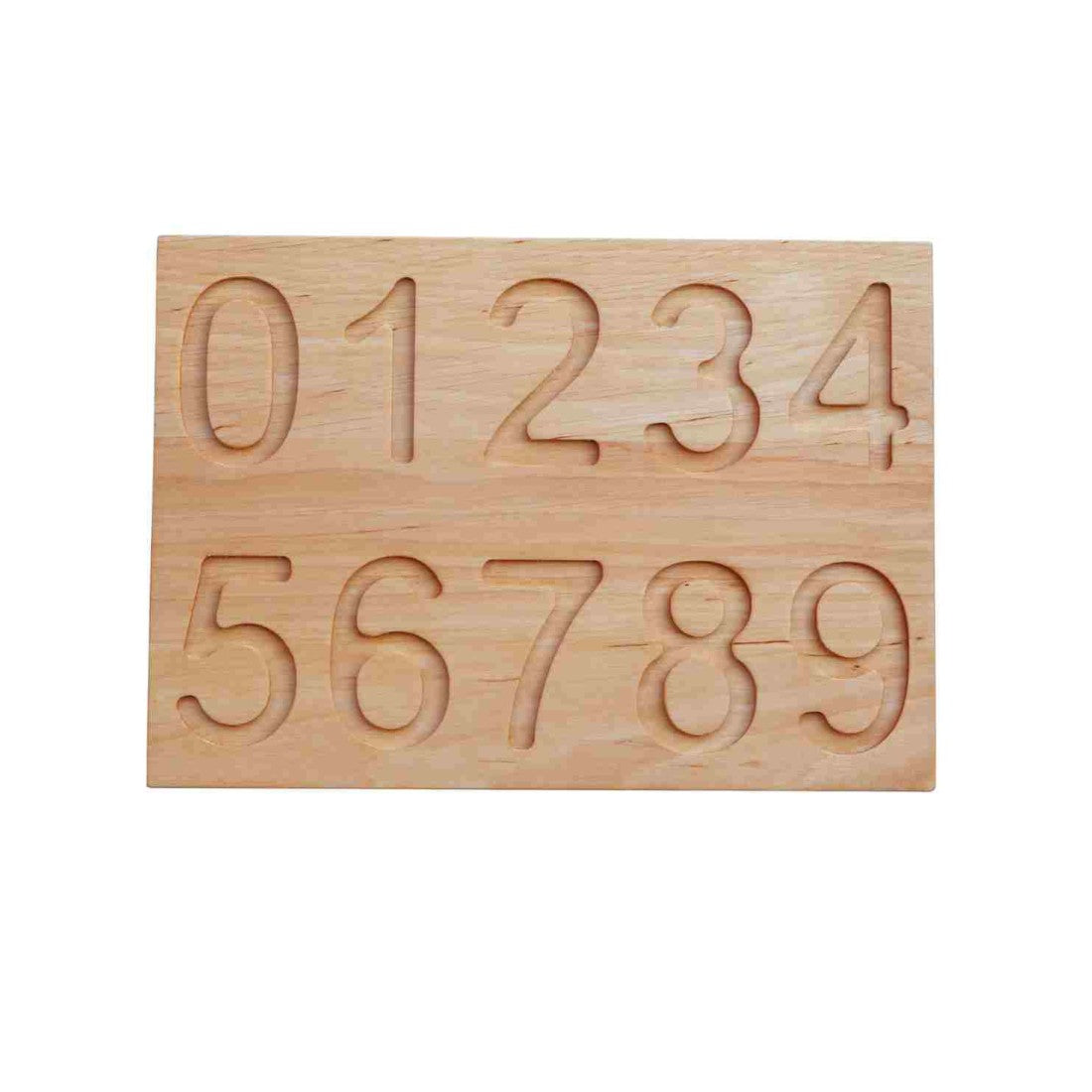 Puinen montessori lasten numerotaulu