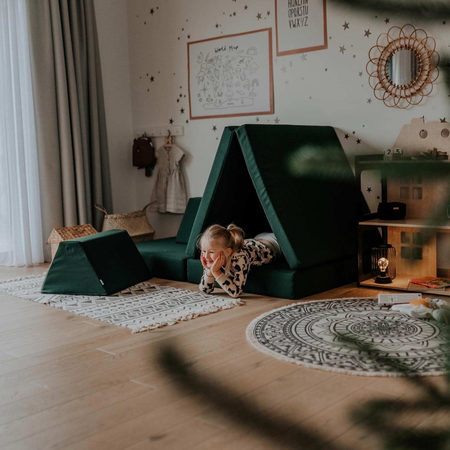 Activity Play -patjasetti - Tummanvihreä