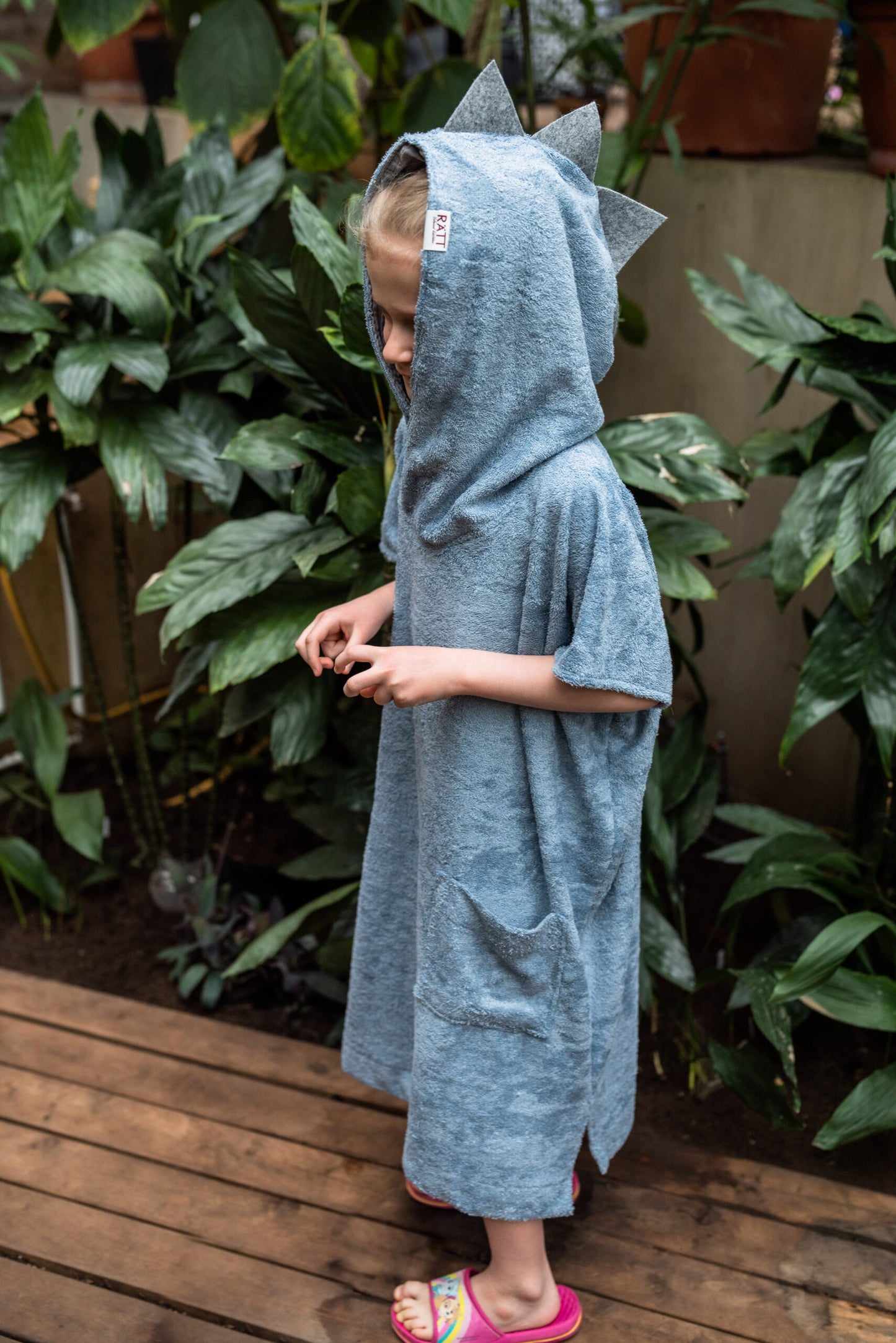 Pyyheponcho DINOSAURUS - Lapset 122-150cm