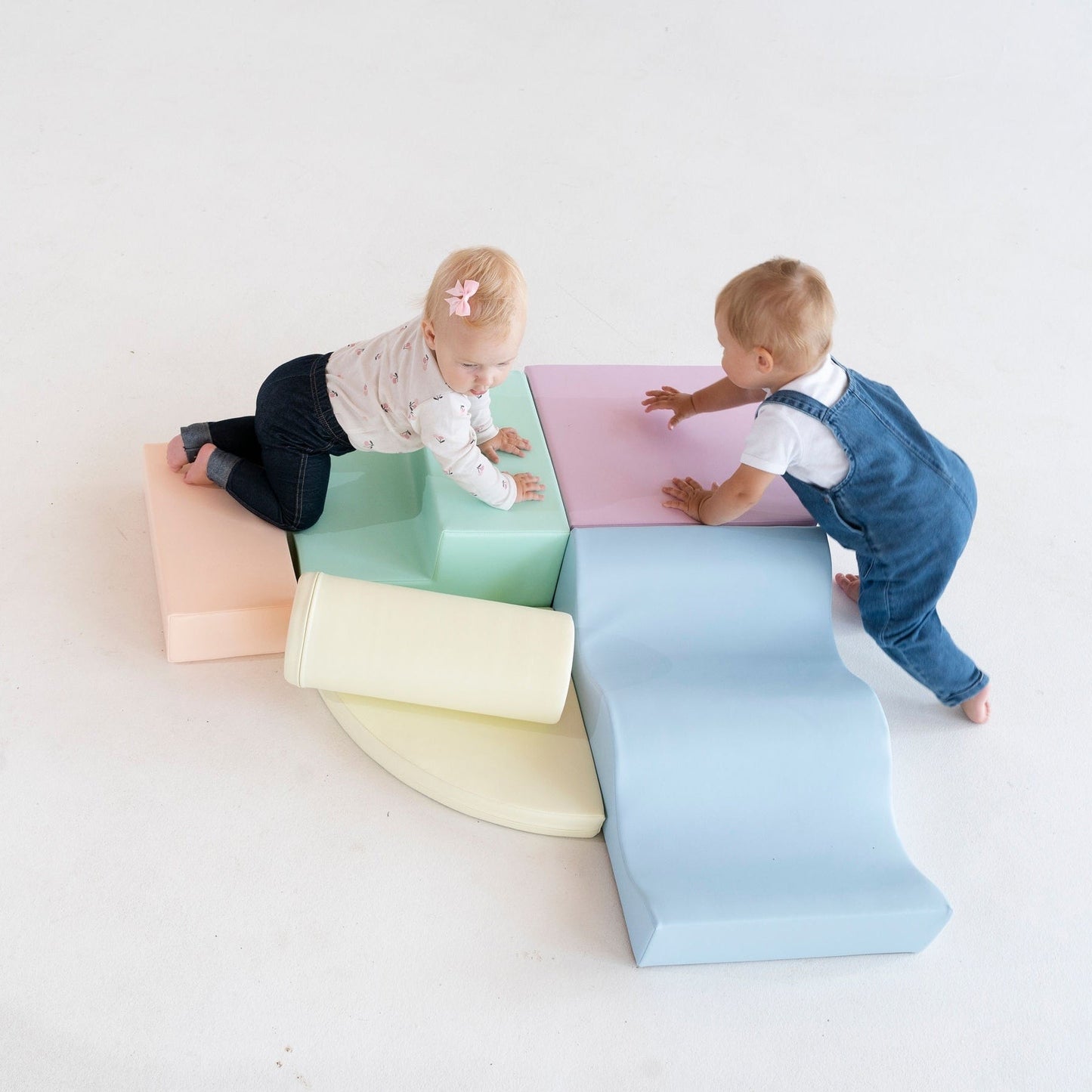 Soft Play, 6 leikkimoduulia - Vaalea pastelli