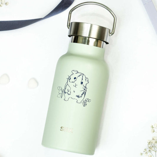 Lasten juomapullo, vesipullo, vaaleanvihreä marsu