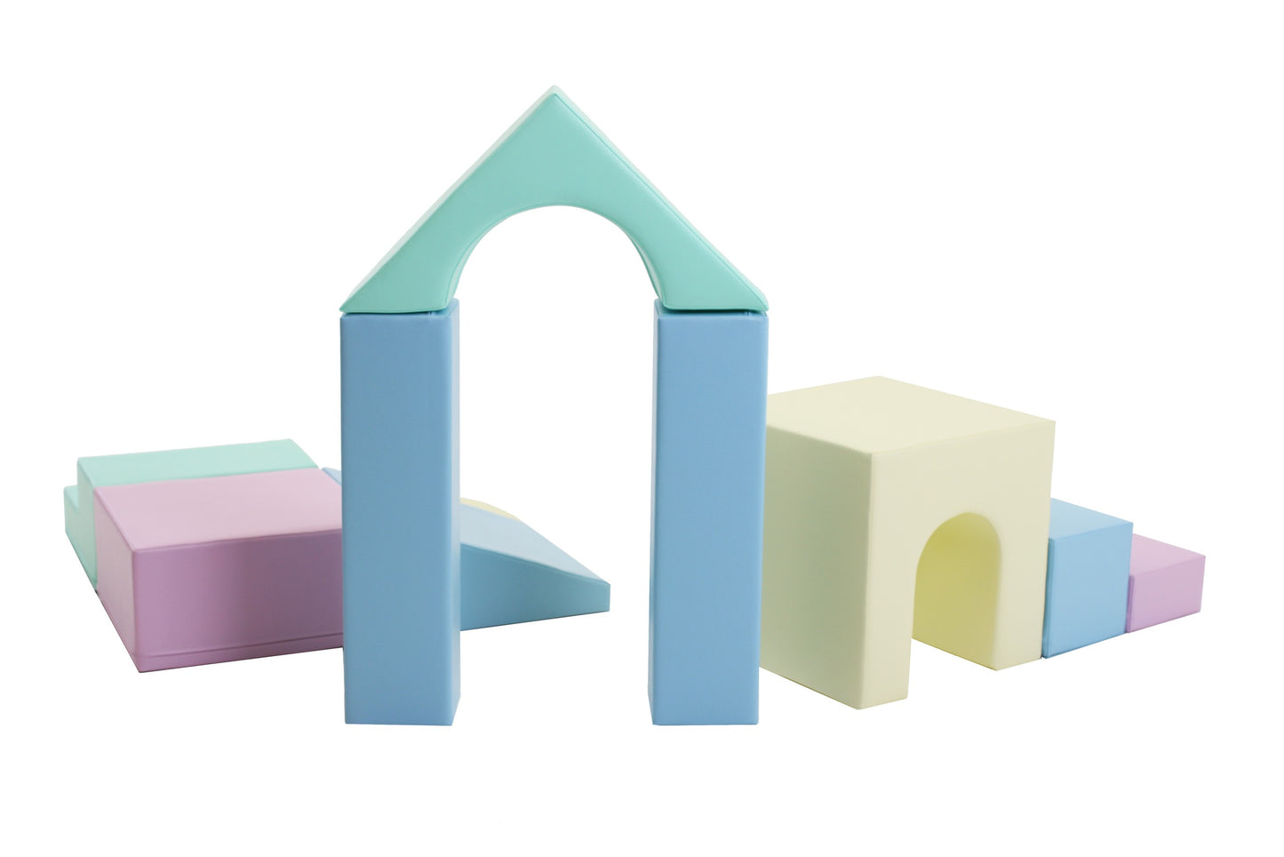Soft Play, 9 leikkimoduulia - Vaalea pastelli