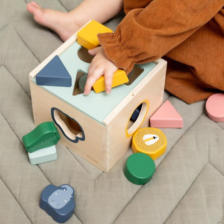 Lasten puinen palikkapeli Trixie Baby