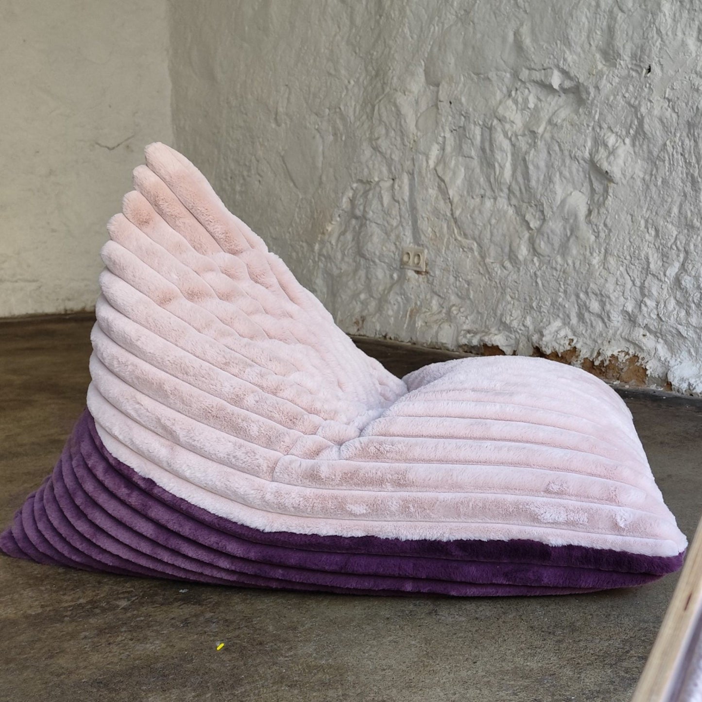 kaksivärinen Säkkituoli lapselle – vaaleanpunainen-violetti