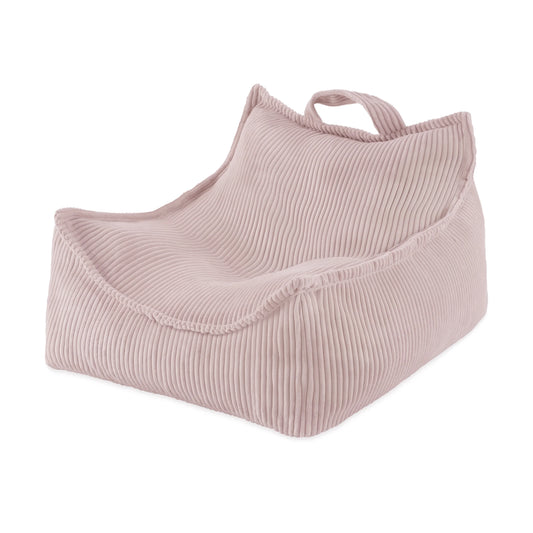 vaaleanpunainen lasten säkkituoli, neliönmuotoinen