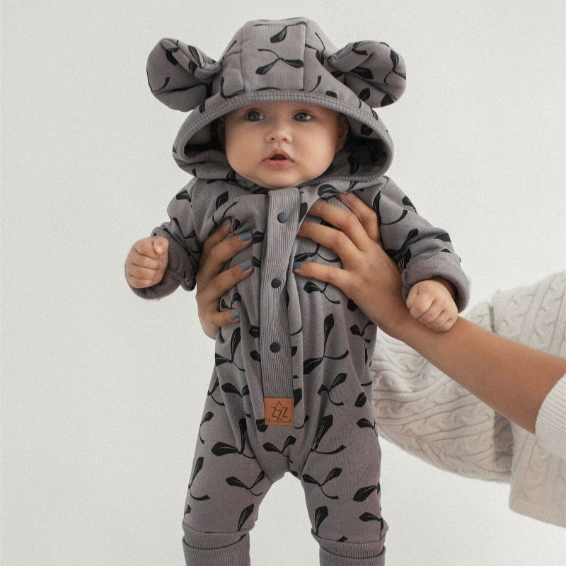 Lasten ja vauvojen jumpsuit nallen korvilla - Vaahteran siemenet