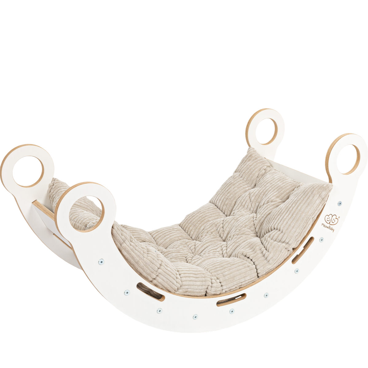 White Wooden Dream Rocker with Pillow and Slide - Medium