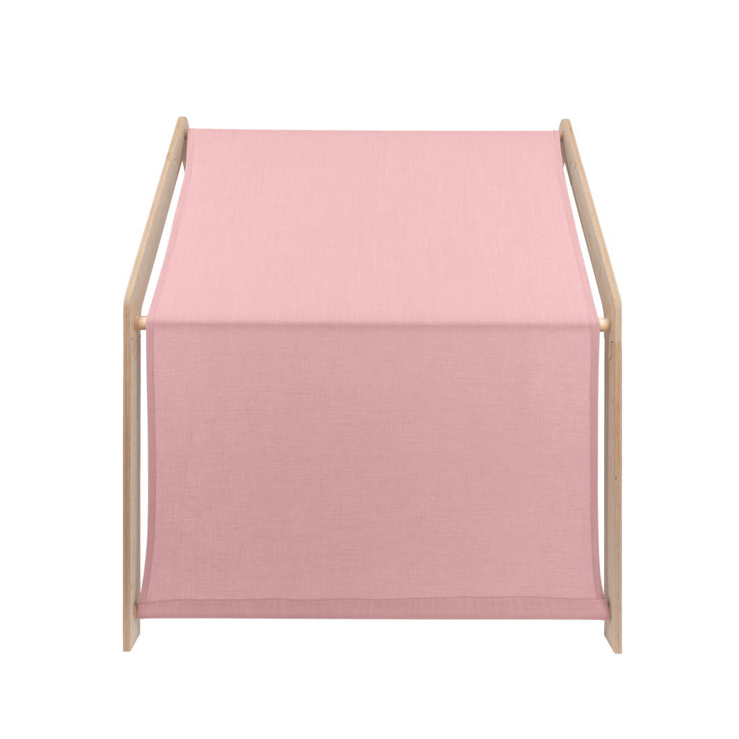 MeowBaby® Natural Wooden House for Kids - Pink Roof