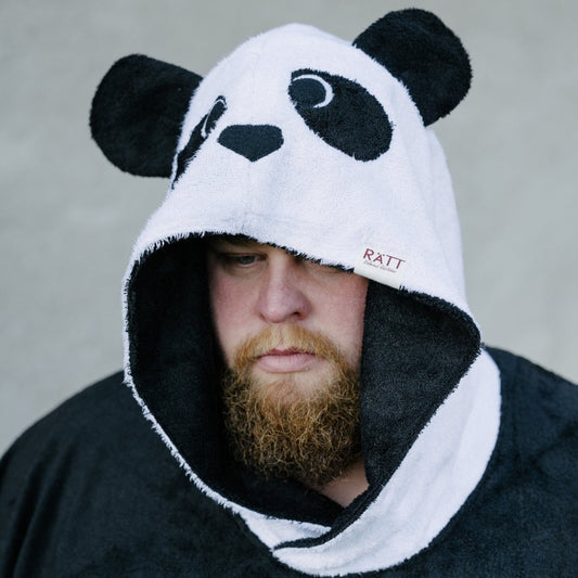 Aikuisten pyyheponcho panda, bambufrotee