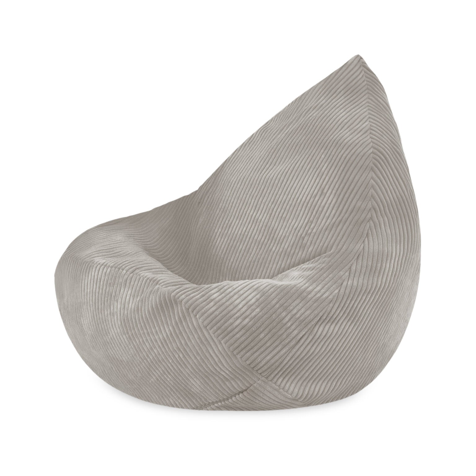 Beige lasten säkkituoli (85 × 80 × 75 cm) – Premium-sametti