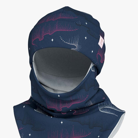 Breden Lasten kypärämyssy, fleece balaclava-revontulet, pinkki