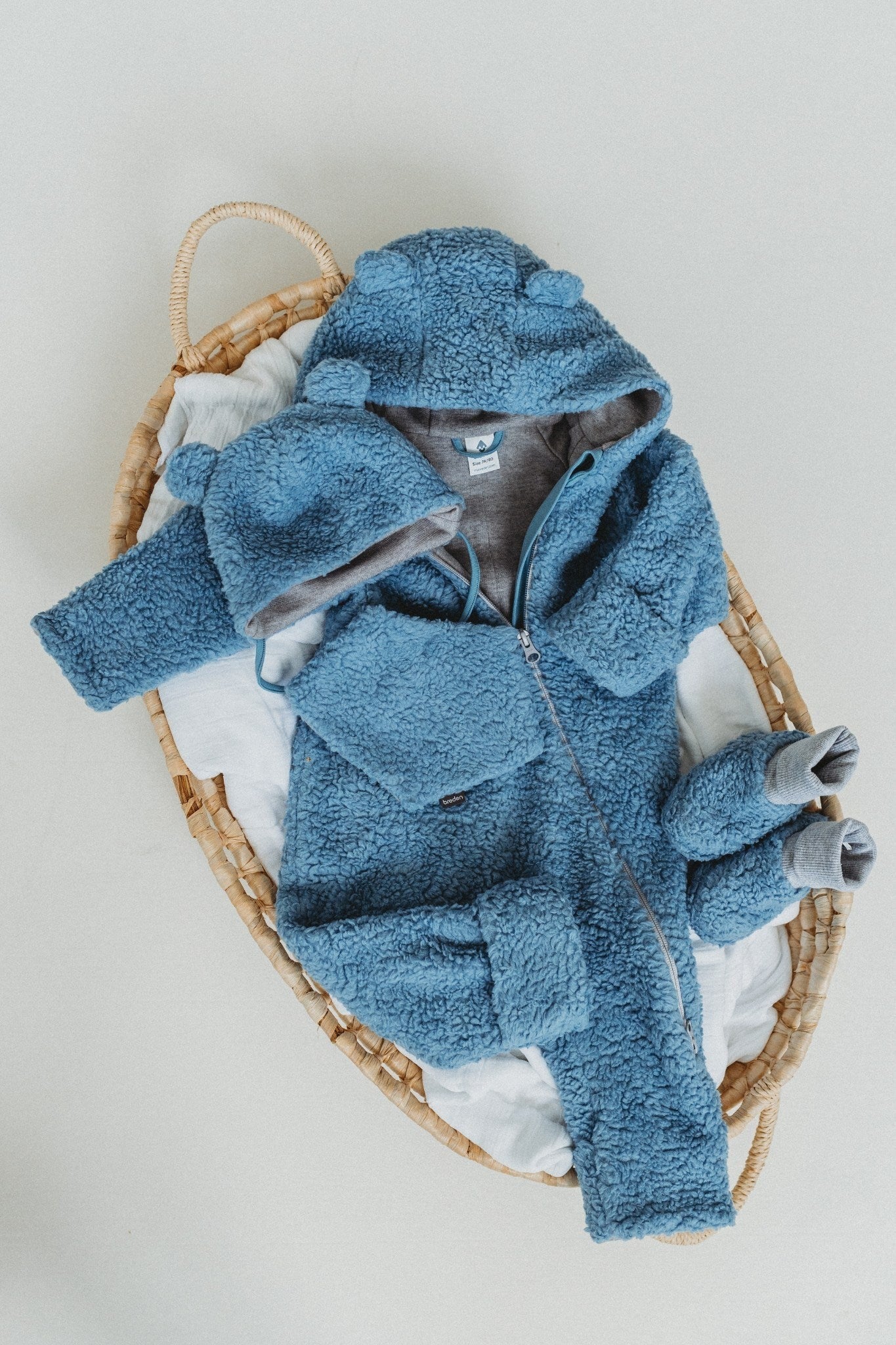 Breden Merino vauvan haalari sininen