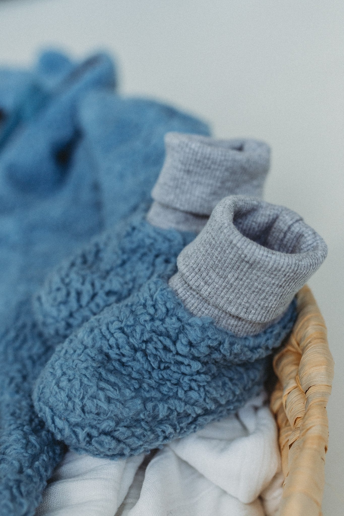 Breden Merinovilla vauvan tossut sininen