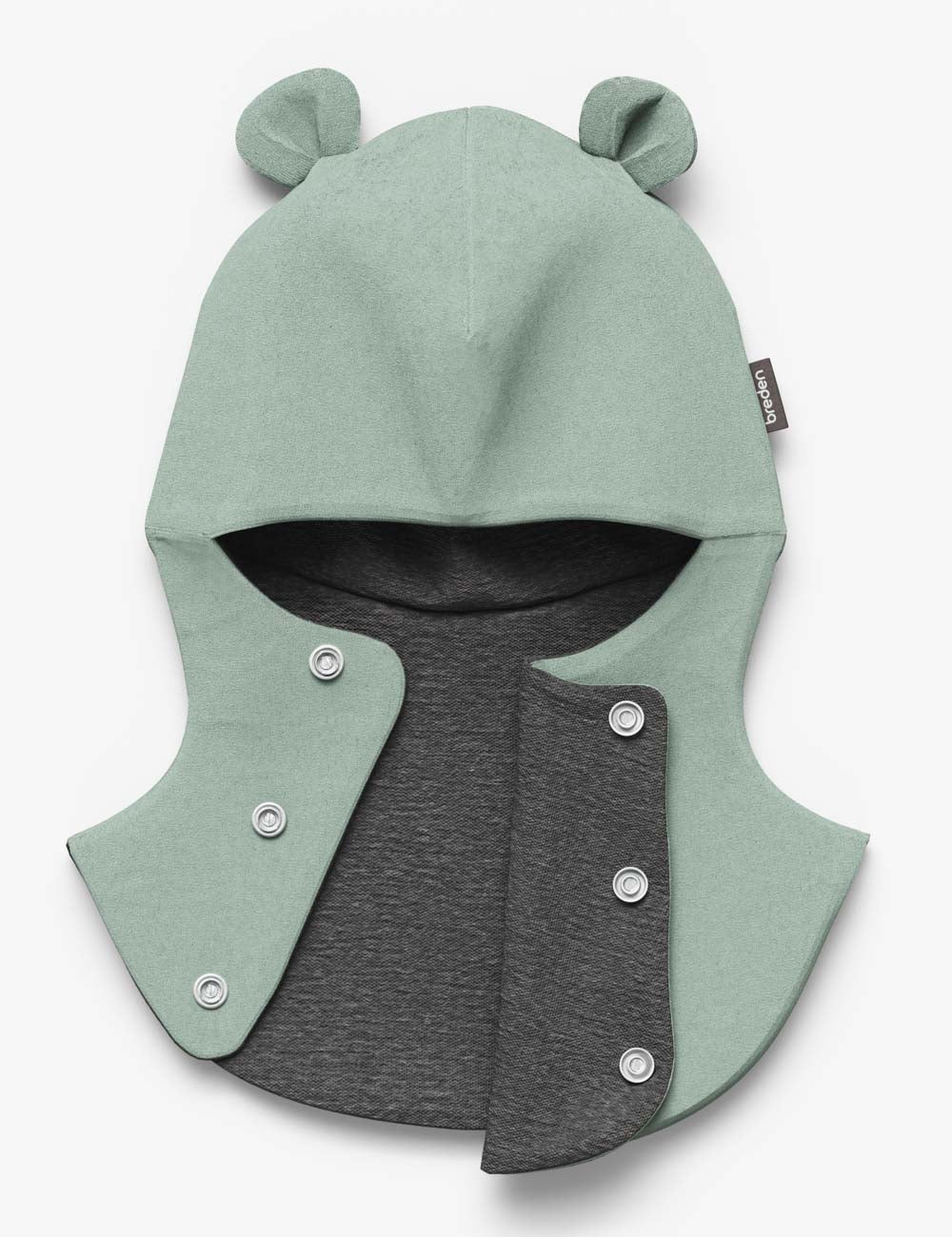 Breden vauvan merinovilla balaclava neppareilla jäänvihreä 