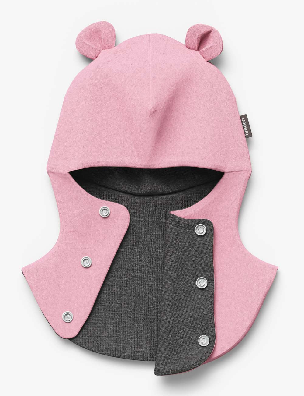 Breden vauvan merinovillainen balaclava neppareilla vaaleanpunainen 
