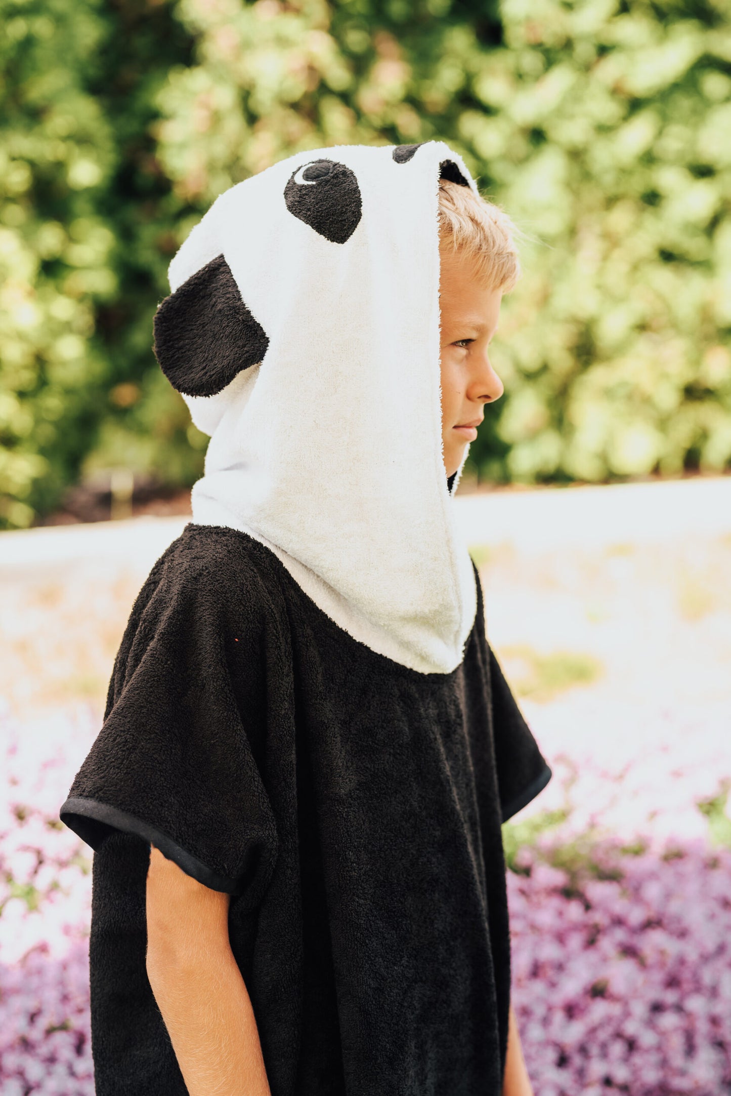 Pyyhe-Poncho PANDA - Lapset 122-150 cm