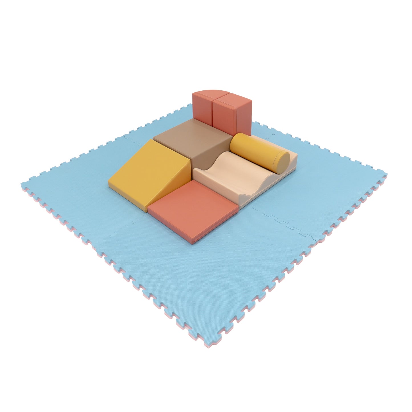 Iglu Iso lasten leikkimatto palapelimatto, Pinkki/vaaleansininen