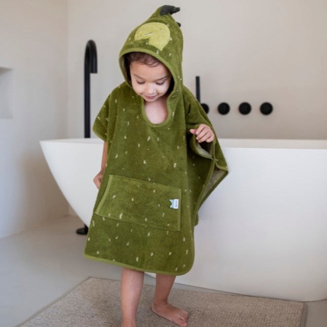 Hupullinen pyyheponcho lapsille – Herra Dino