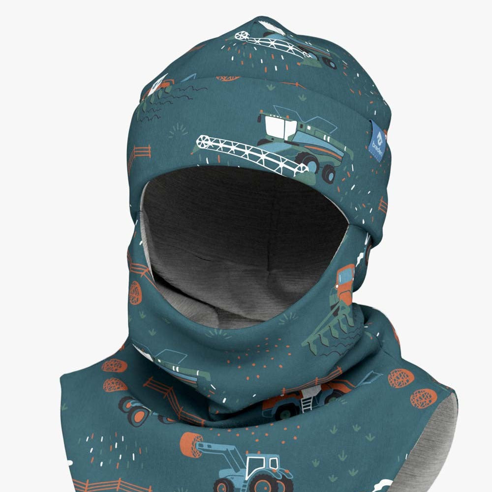 Lasten Merinovillainen Balaclava Traktorit