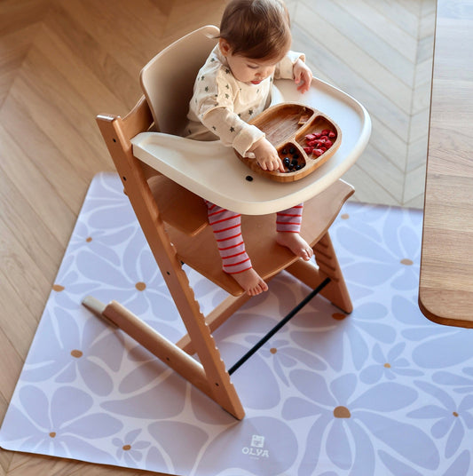 Lasten lattiasuoja-ruokailualusta, liukumaton ja vedenpitävä – Daisy Lavender