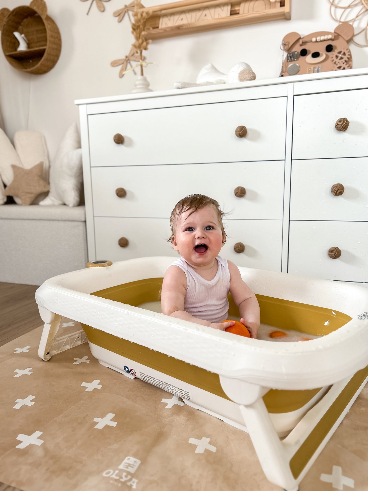 Lasten lattiasuoja, liukumaton ja vedenpitävä - Cross Sand