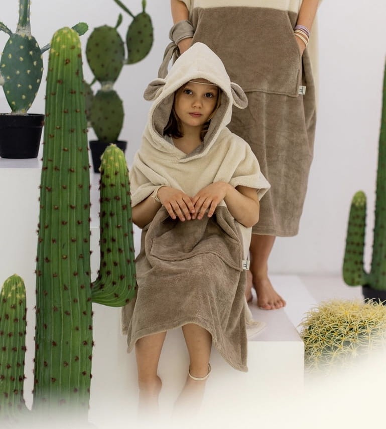 Lasten pyyheponcho-Beige