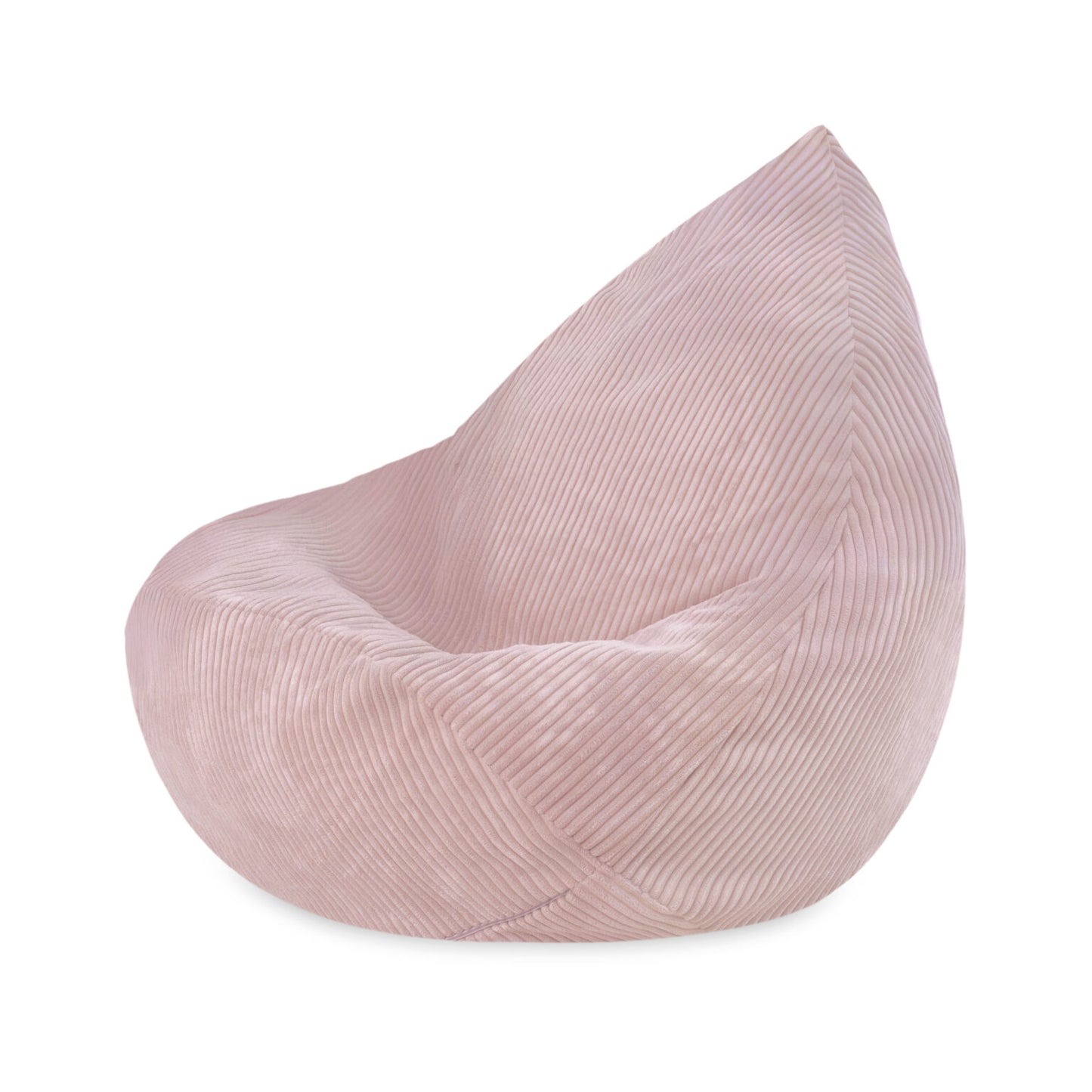 Lasten säkkituoli (85 × 80 × 75 cm) – Vaaleanpunainen premium-sametti