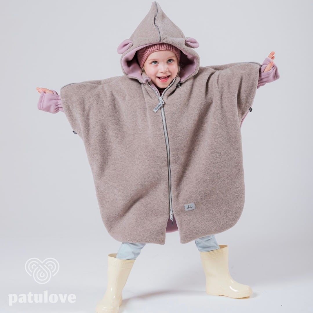 Lasten turvaistuinviitta/autoponcho, Lamb Pink