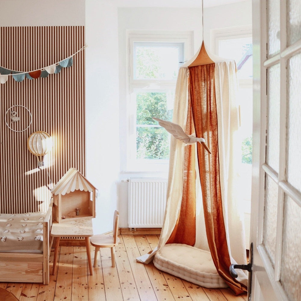 Kangaskatos lastenhuoneeseen puuvillasta ja pellavasta – Caramel Circus