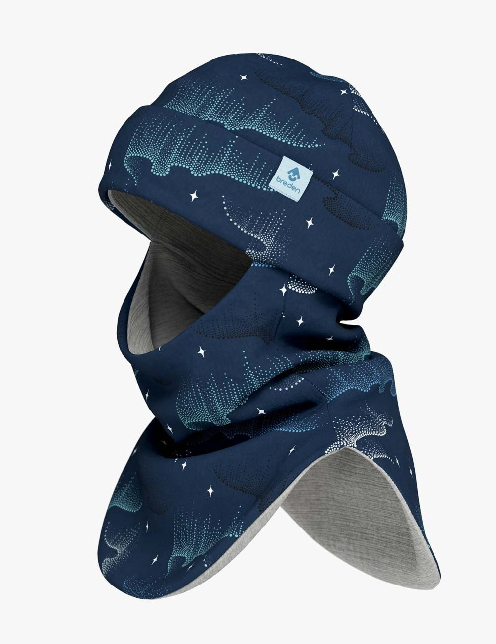 Merinovillainen lasten Balaclava, CLAVAN - Northern Lights (-5/-15°C)