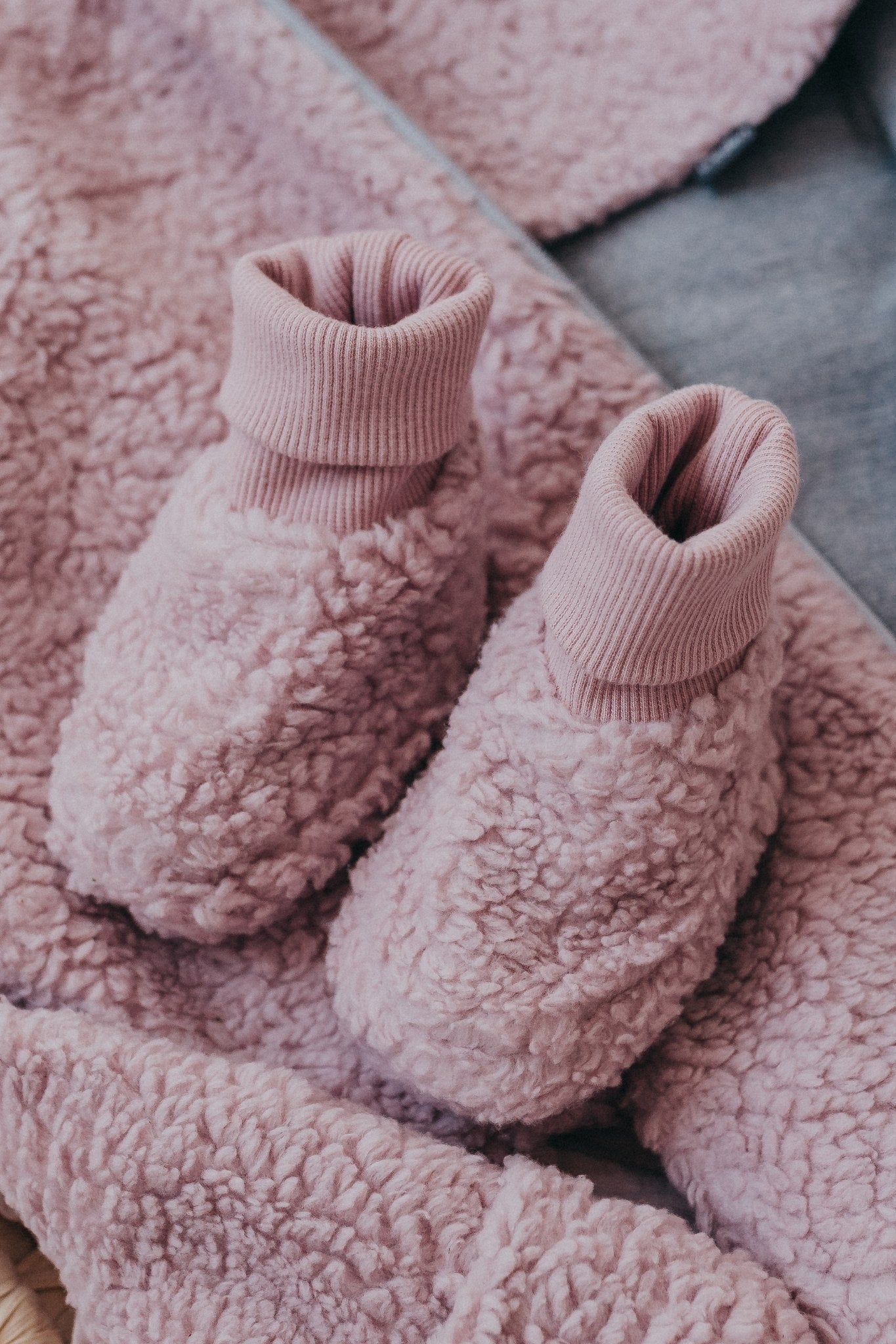 Merinovilla vauvan tossut pinkki