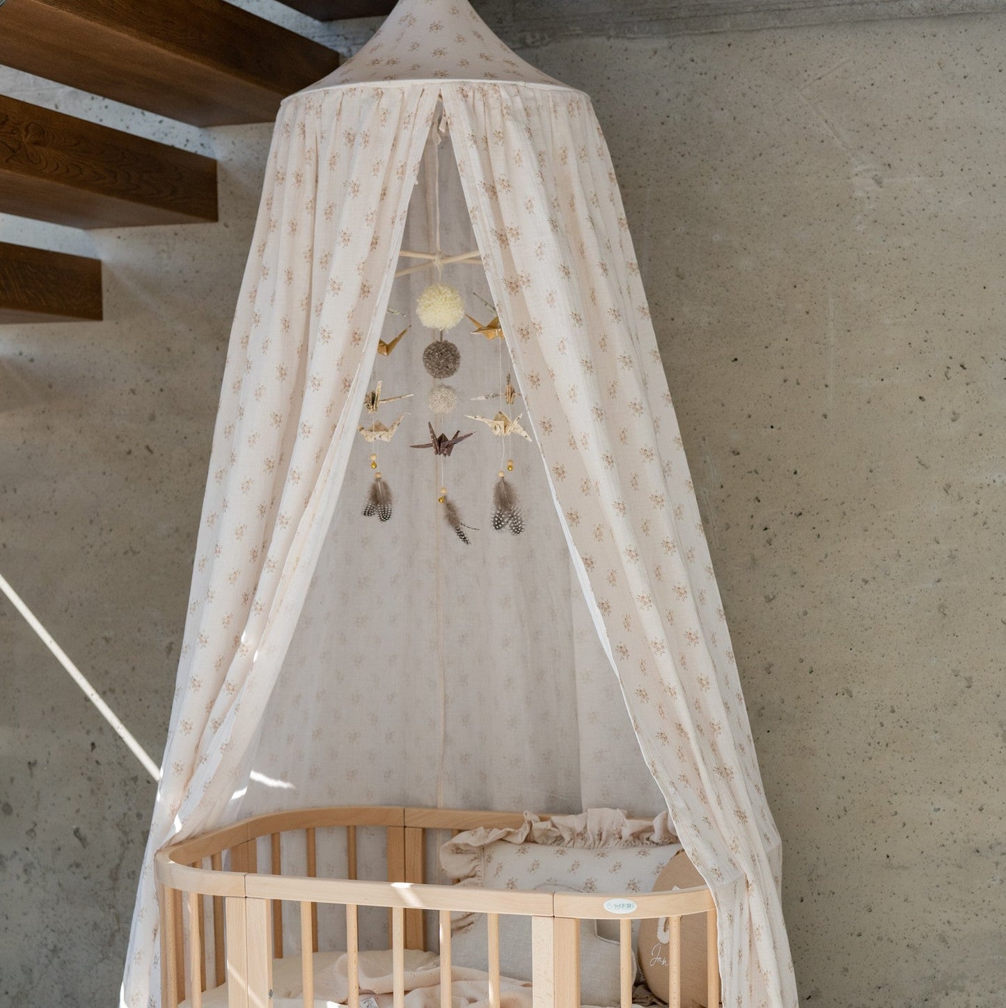 Moi Mili Lasten sängyn vuodekatos, luomupuuvilla