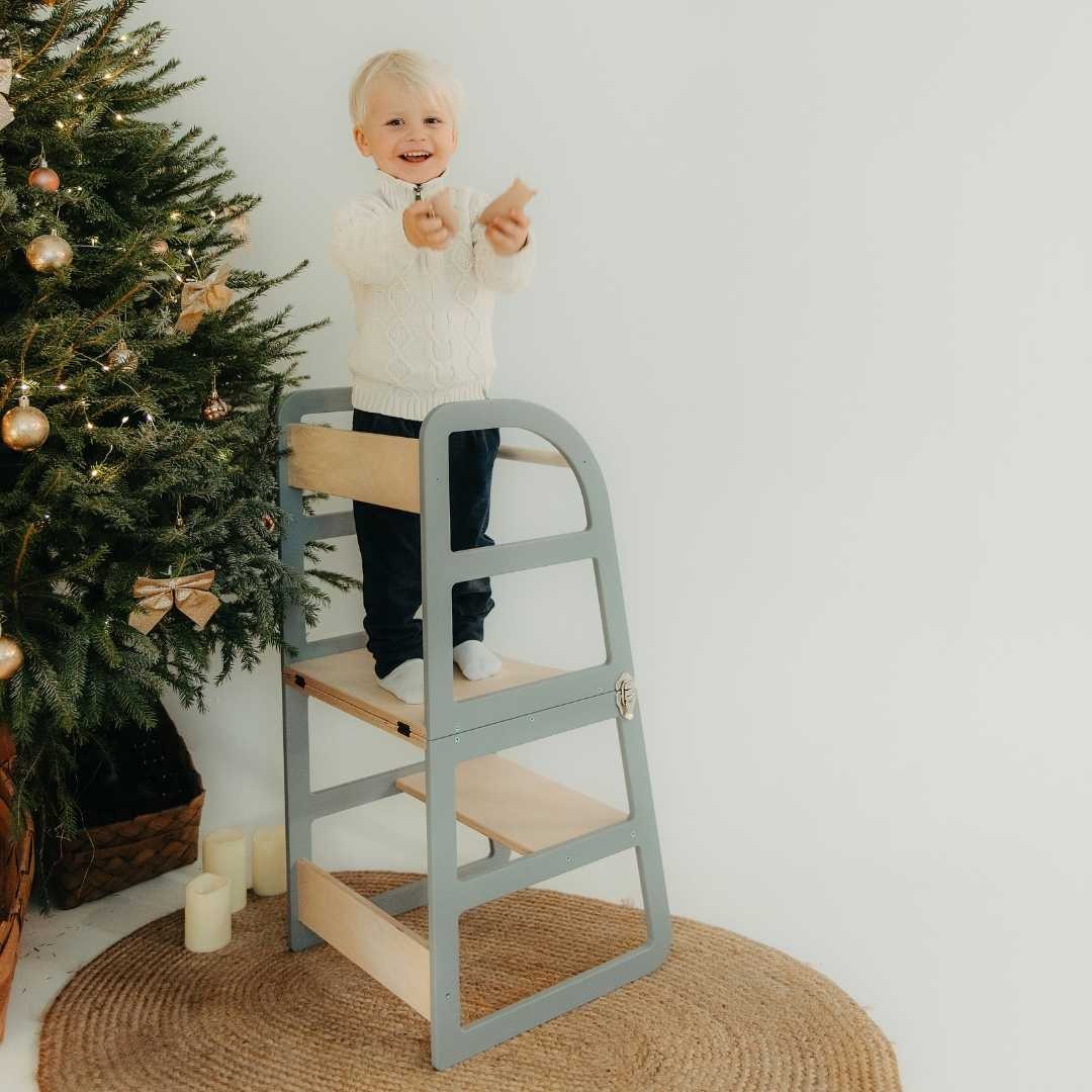 Muunneltava lasten oppimistorni -keittiötorni 