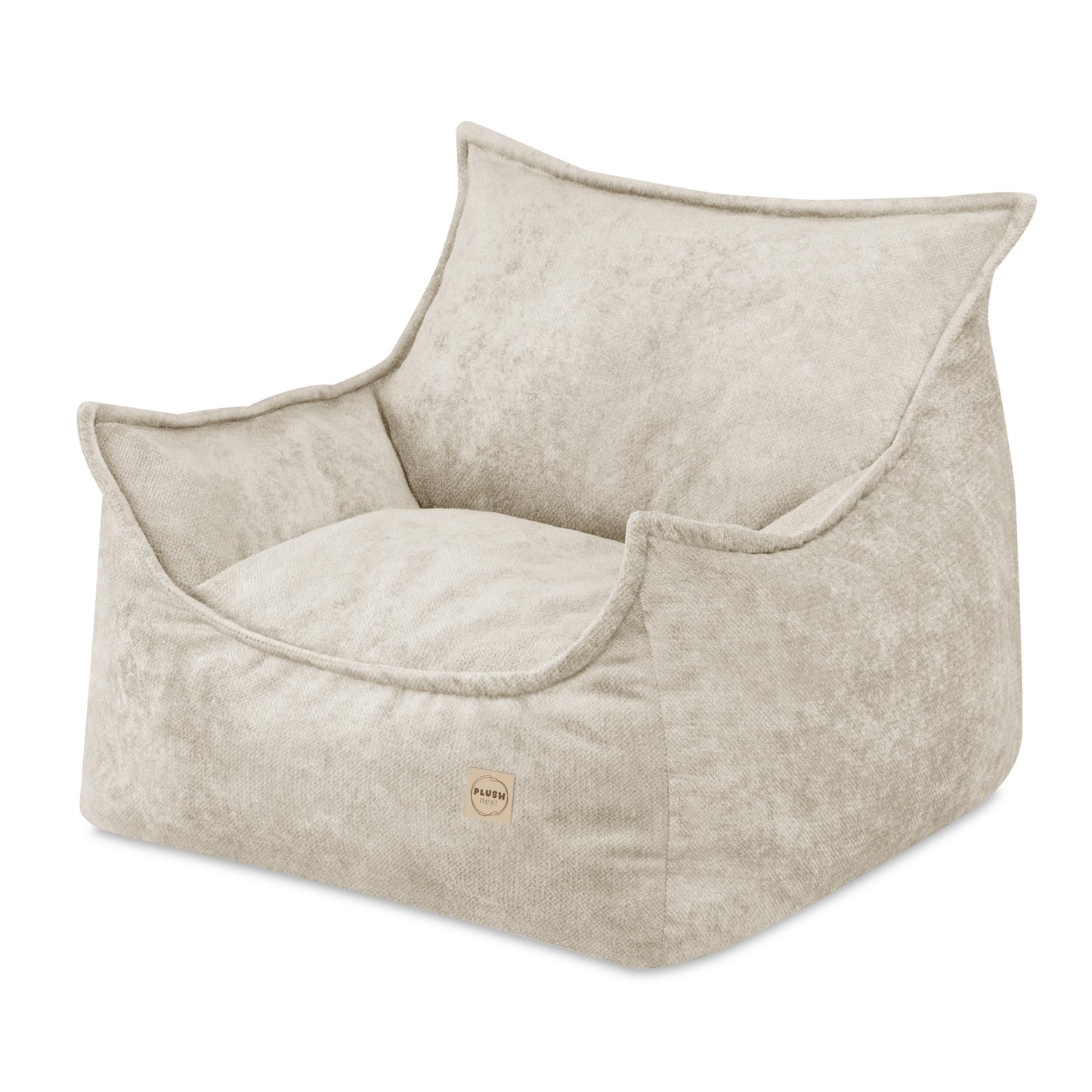 PLUSH NEST ROYA lasten pehmeä nojatuoli beige
