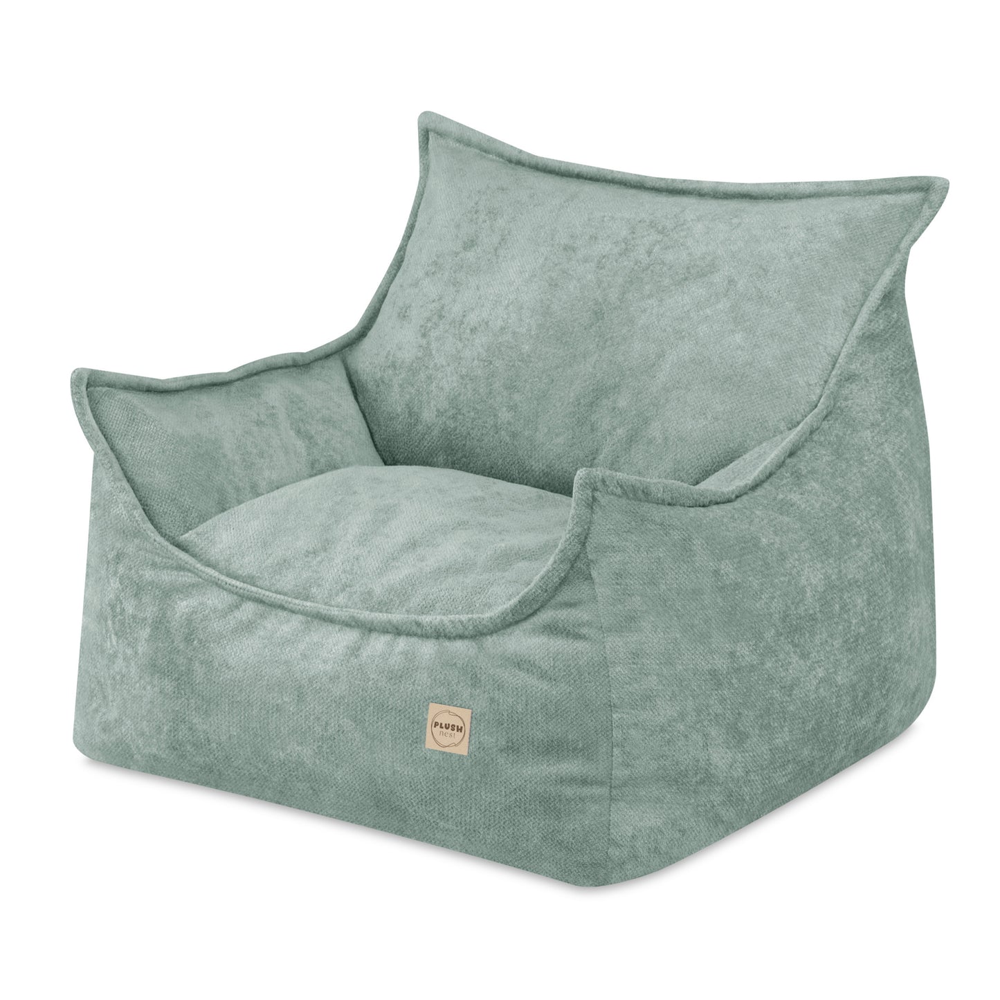 PLUSH NEST Roya lasten nojatuoli, Vihreä Premium Chenille