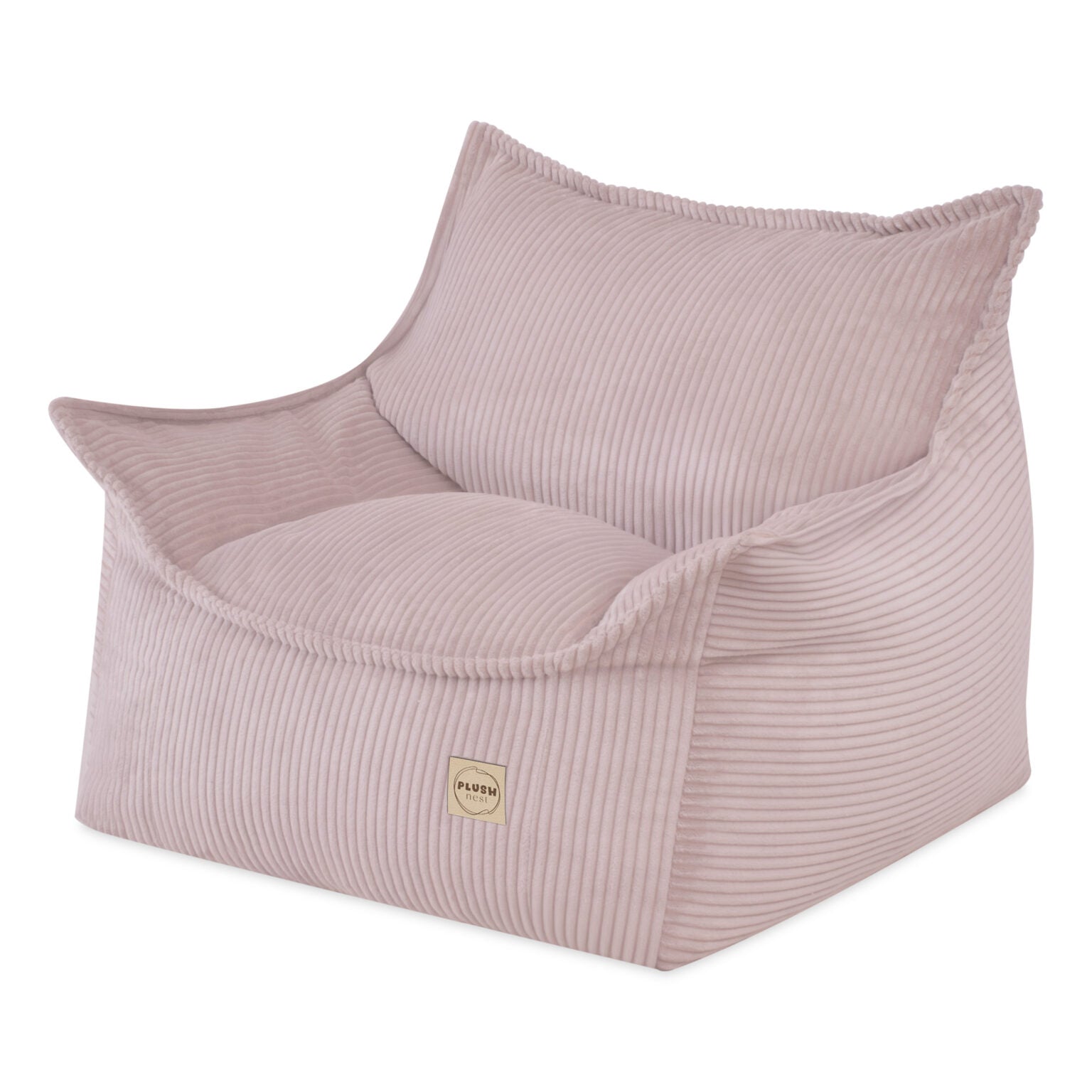 PLUSH NEST Roya lasten nojatuoli, vaaleanpunainen, premium-sametti