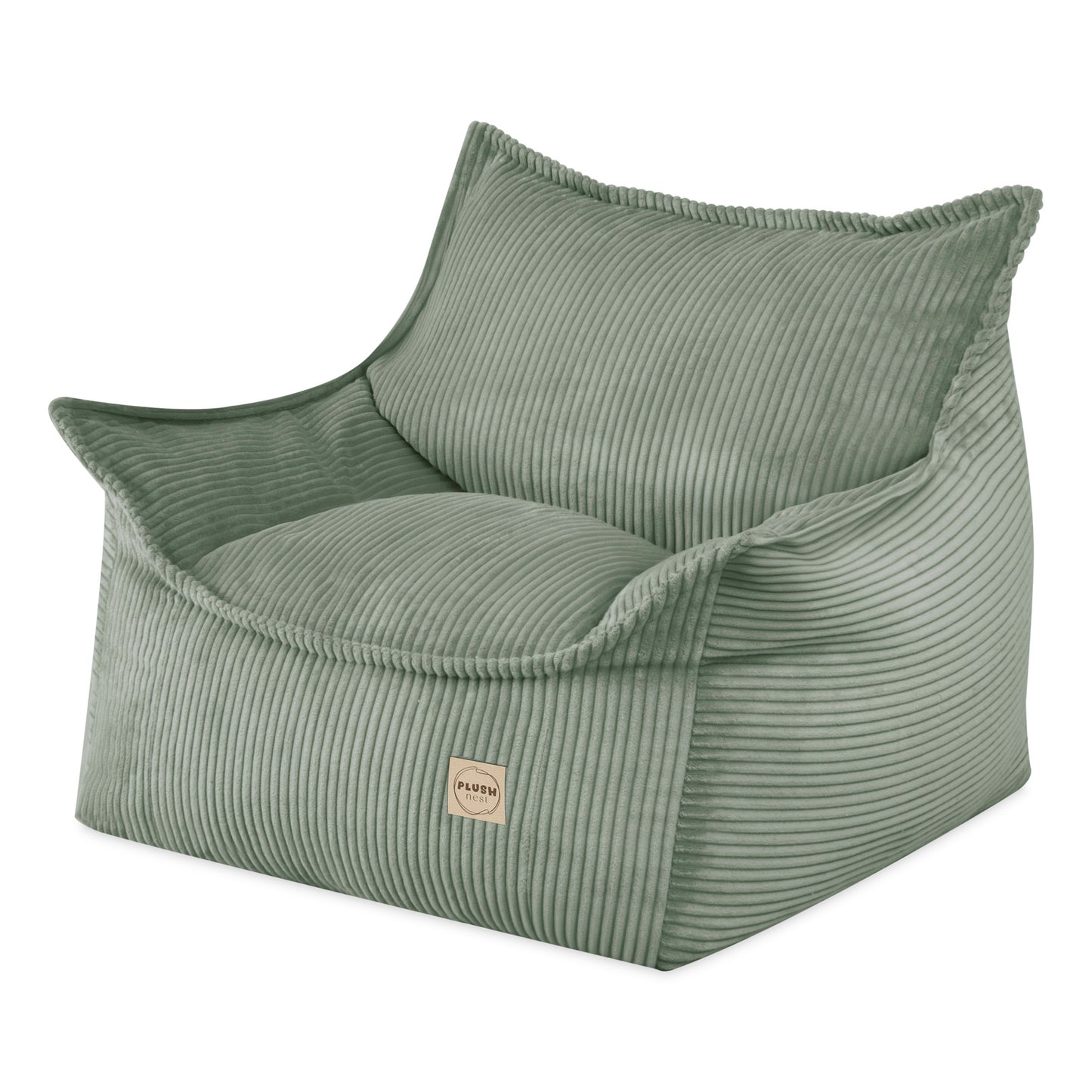PLUSH NEST Roya lasten nojatuoli, vihreä, premium-sametti