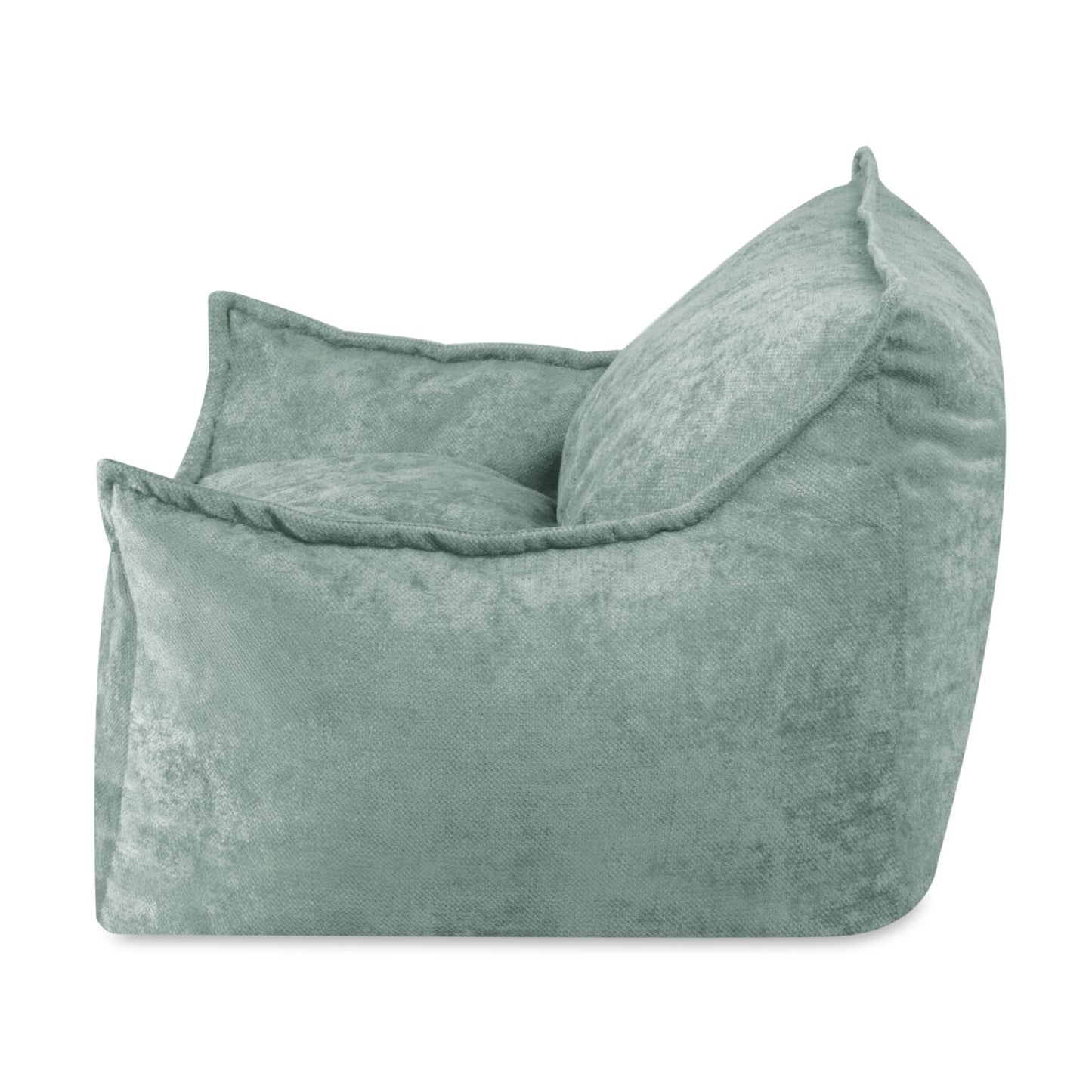 PLUSH NEST Roya lasten pehmeä nojatuoli, Vihreä Premium Chenille