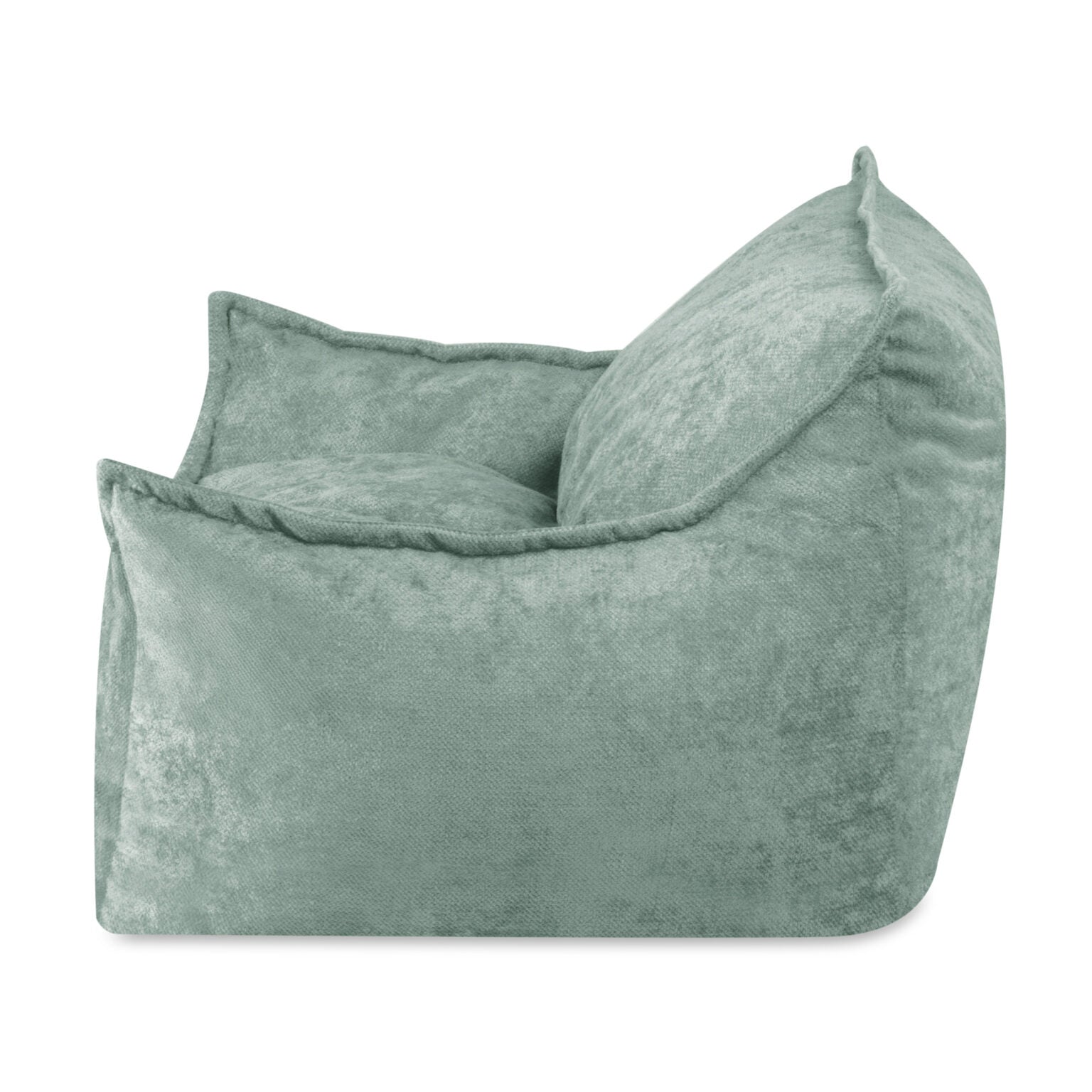 PLUSH NEST Roya lasten pehmeä nojatuoli, Vihreä Premium Chenille
