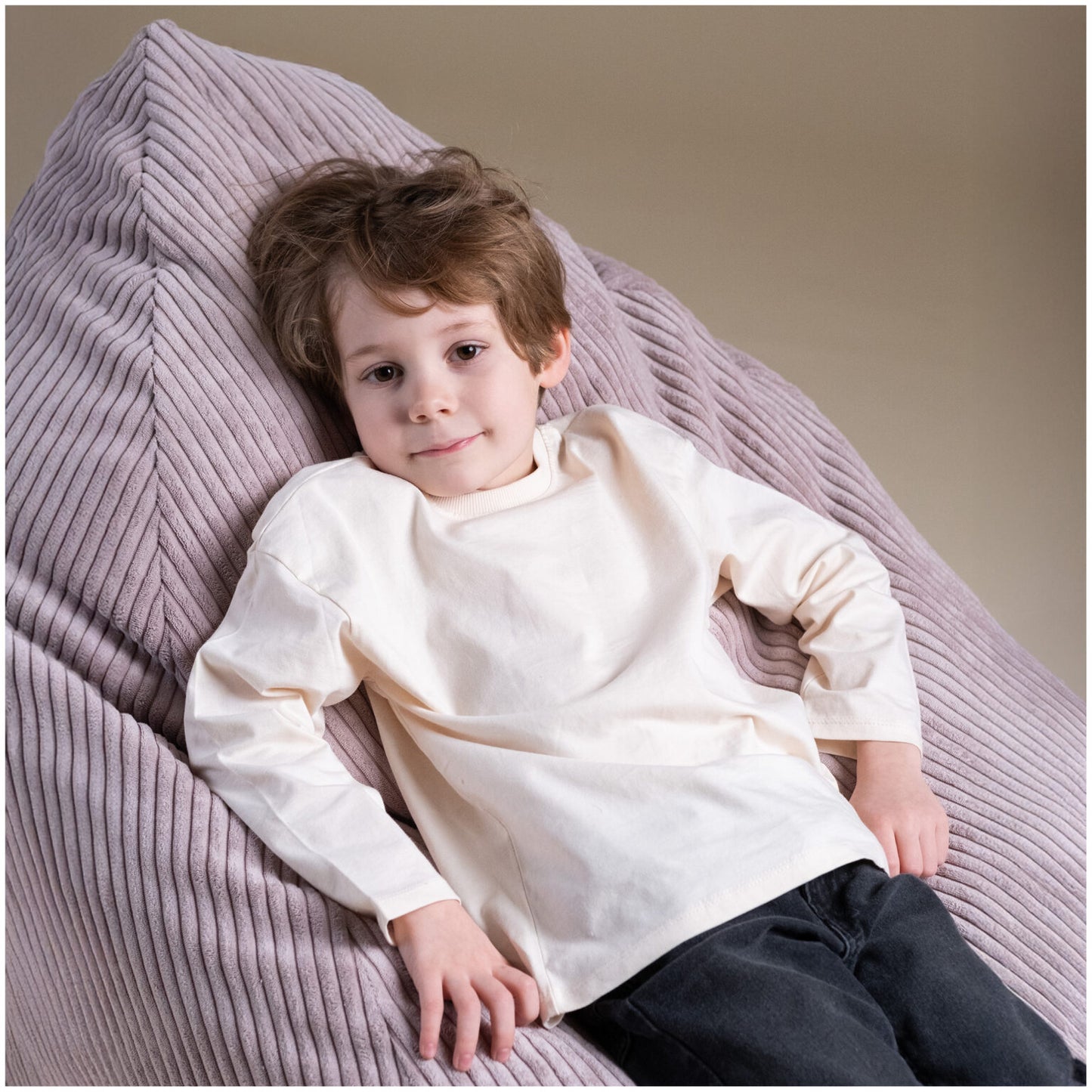 Plush nest Lasten säkkituoli Vaaleanpunainen premium