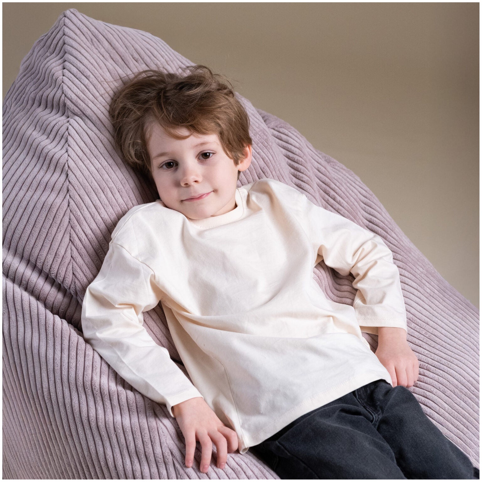 Plush nest Lasten säkkituoli Vaaleanpunainen premium