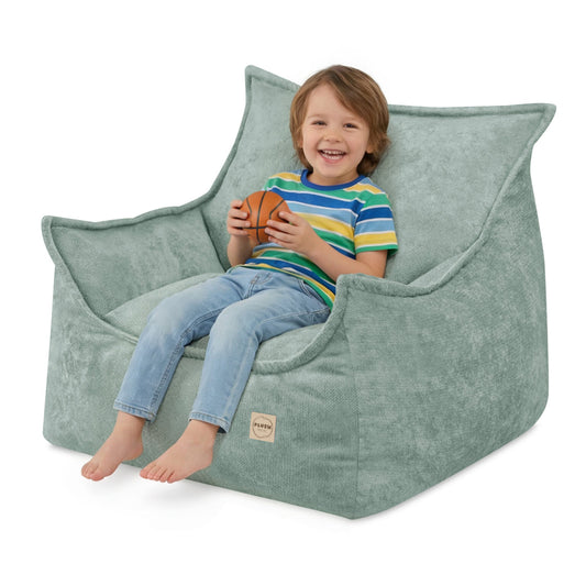 PLUSH NEST Roya lasten nojatuoli, Vihreä Premium Chenille