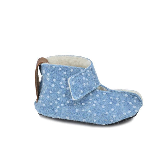 KAKU Children's Slippers - Blue with Dots