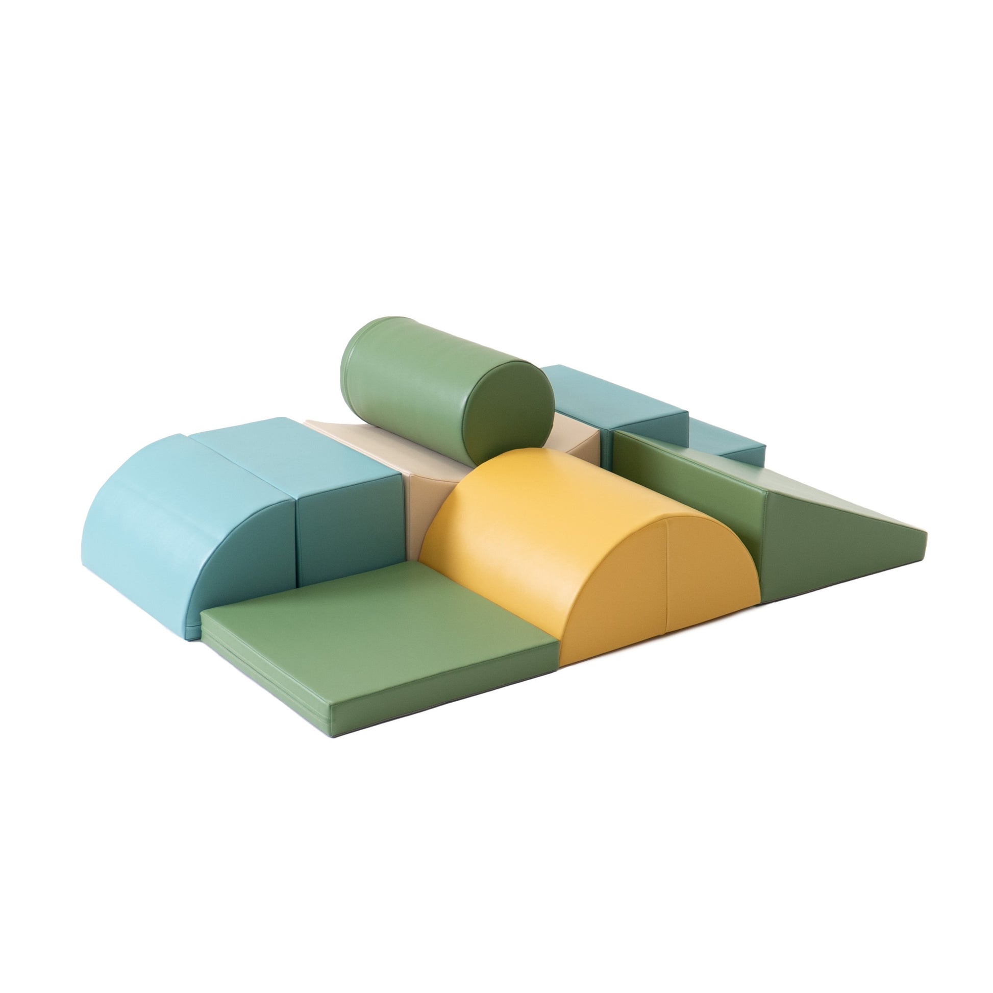 Soft Play, 8 leikkimoduulin-setti - Turkoosi pastelli, Adventurer