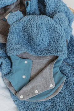 Vauvan merinovillainen Balaclava talveen-sininen, theo