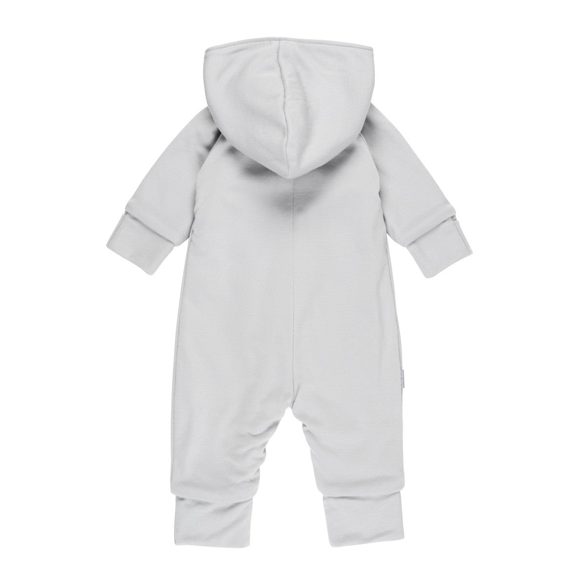 Cotton-Lined Merino Wool Baby Overall – Light Grey